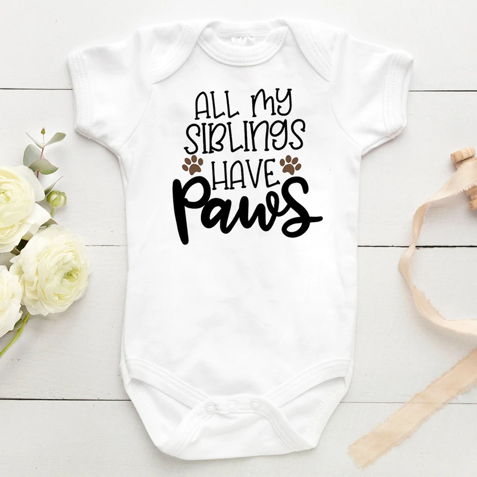 my sibling has paws baby grow