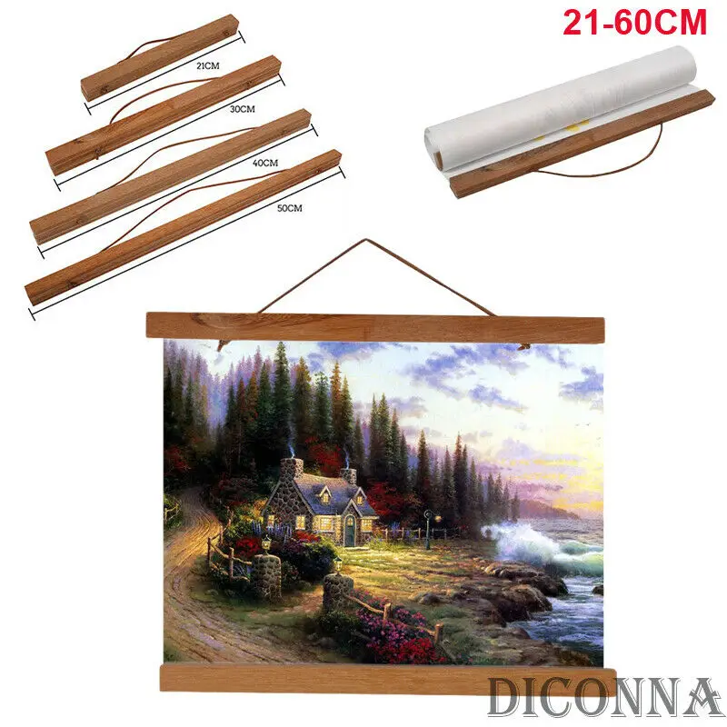 DIY Photo Poster Painting Wooden Frame Picture Magnetic Hanging Home Decor Gift | Дом и сад