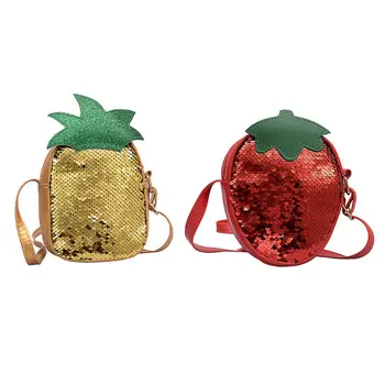 

THINKTHENDO 2019 Children Girls Handbag Cute Shoulder Bag Purse Wallet Fruit Shape Messenger Satchel Bags