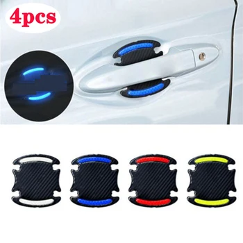 

4pcs Car door handle reflective sticker universal protection sticker for BMW Audi surface scratch reflective cars accessories