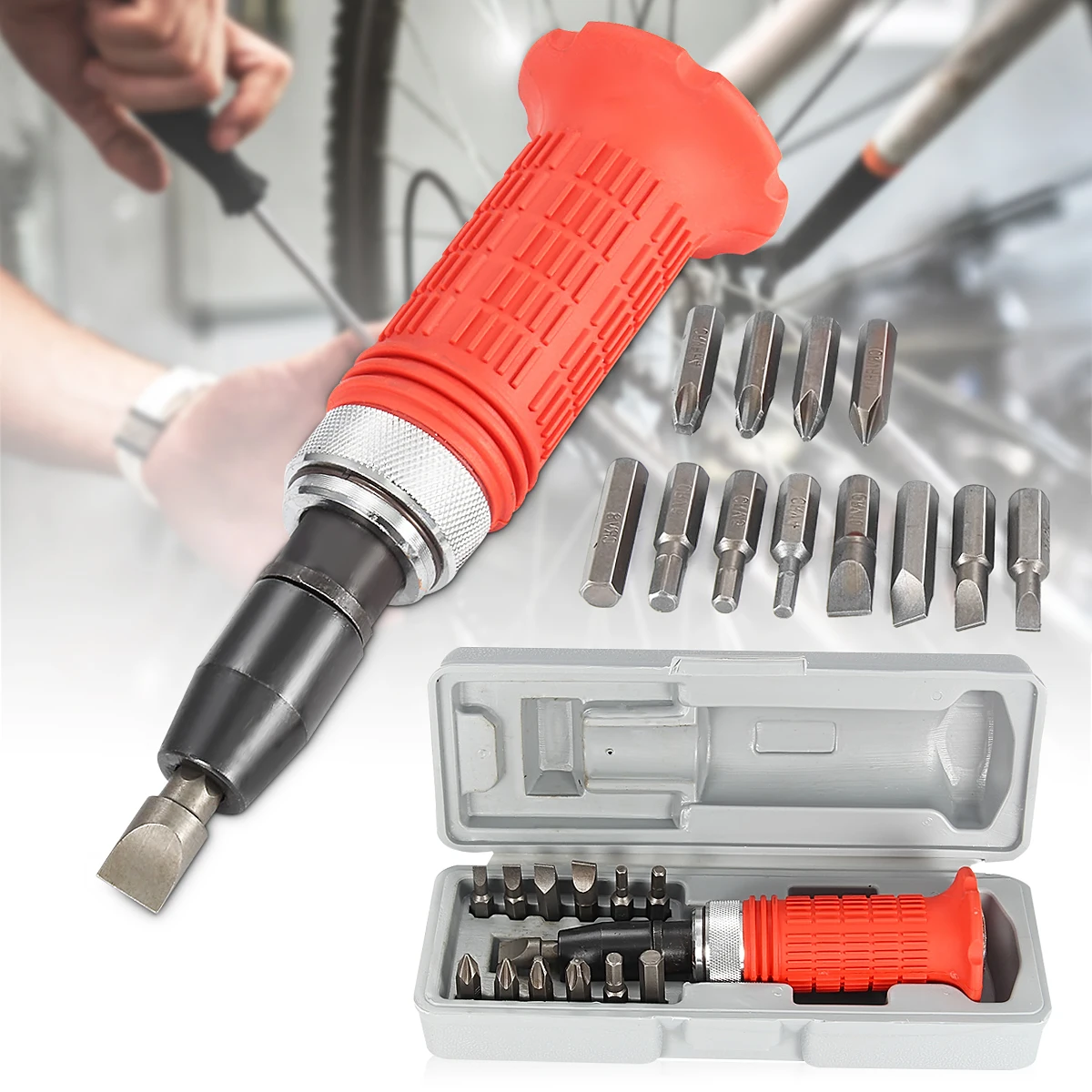 

Best Price Multi-purpose Impact Screwdriver Set Driver Heavy Duty Chisel Bits Tools Socket Kit with Case Top Quality