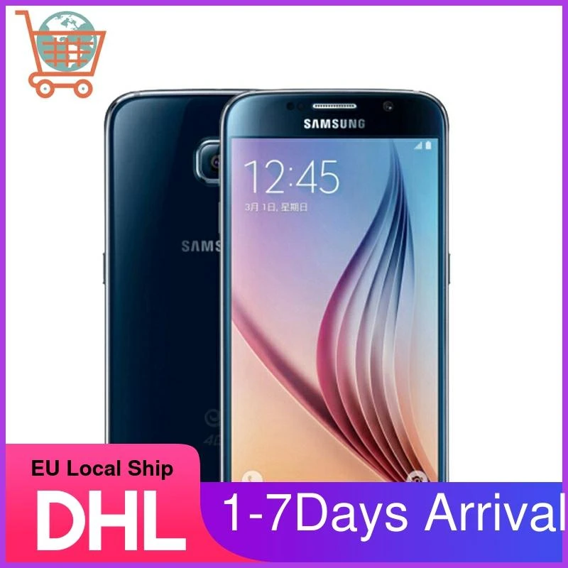 Samsung S6 Refurbished-Original Unlocked S6 G920V G920P G920A G920F 4G LTE Phone 16MP Camera 32GB ROM Octa Core 5.1" Smartphone iphone 8 refurbished