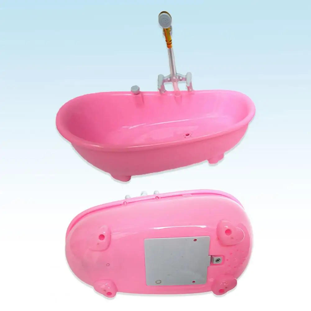 Lightweight Fashion Electric Dollhouse Shower Tub Long Service Life Doll Bath Tub Fine Workmanship for Entertainment