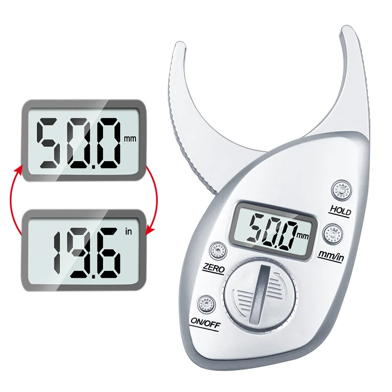 Body Fat Caliper Tester Scales Fitness Analyzer Digital Skinfold Measuring Instrument
