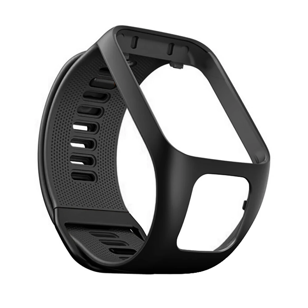 Ремешок на запястье для TomTom 2 3 Series Runner 2 3 Spark Series Golfer 2 Adventurer gps Watch силиконовый сменный ремешок для часов - Цвет: Black