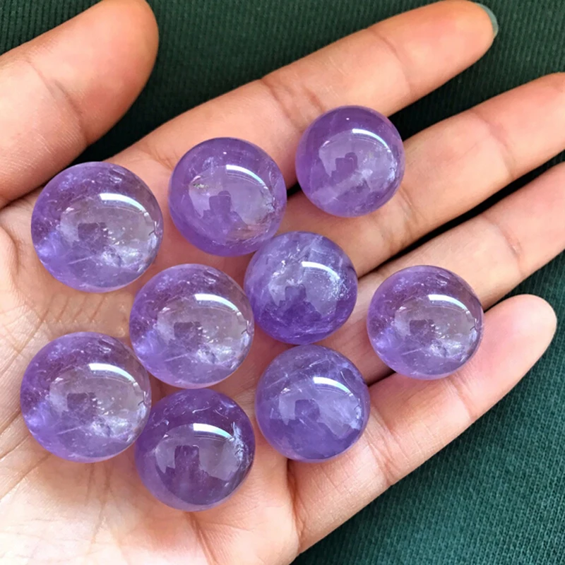 New Arrival Natural Amethyst Quartz Stone Sphere Crystal Fluorite Ball Healing Gemstone Toy Ball 1PCS