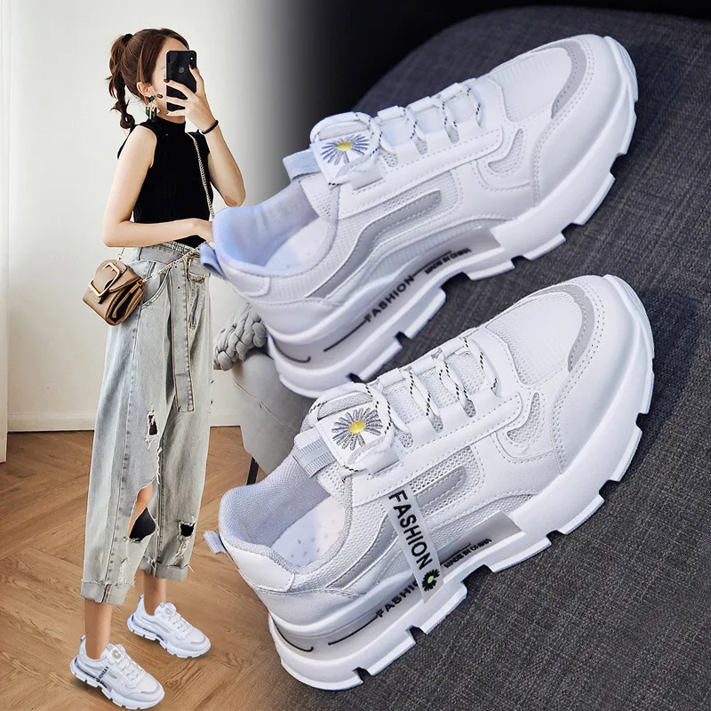 women's breathable dad sneakers