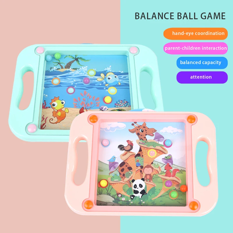 3D пазл развивающий игровой игрушка для детей, Балансирующий мяч, ручная доска для мальчиков от 1 до 3, деревянная головоломка коробка, детские игрушки Монтессори