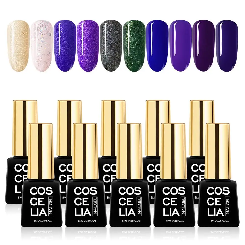Set G COSCELIA 6/8/10 шт. Цвет набор гель-лаков для ногтей 8 мл Гель-лак для ногтей комплект УФ-гель набор «сделай сам» для ногтей Гель-лак для маникюра Комплект - Цвет: Set G