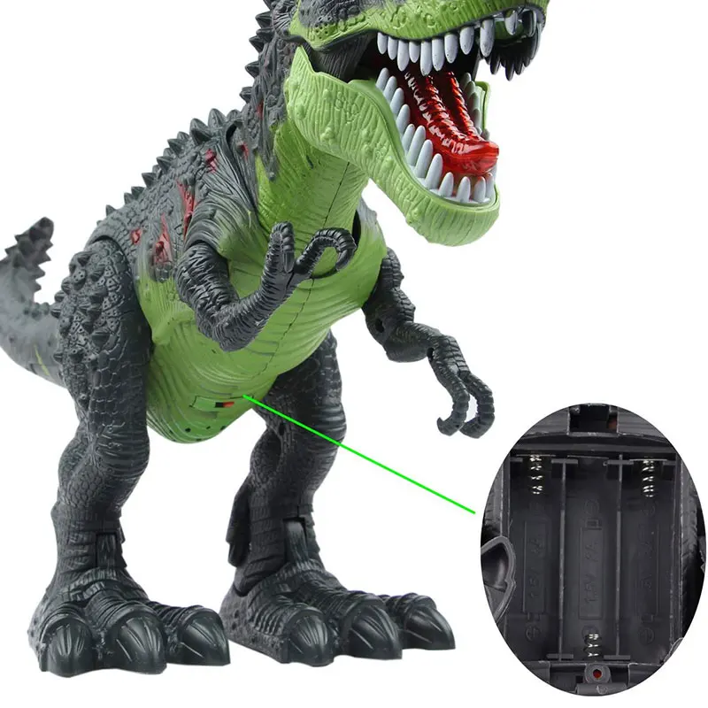 WonderPlay ходячий динозавр T-игрушка Rex фигурка с зелеными огнями глаза и звуки реалистичные тираннозавр динозавр игрушки для детей