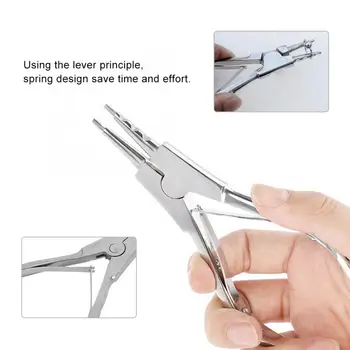 

Microblading Stainless Steel Tightening Pliers Human Body Piercing Pliers Tools Clamp Forceps with Groove Faster Piercing Tools