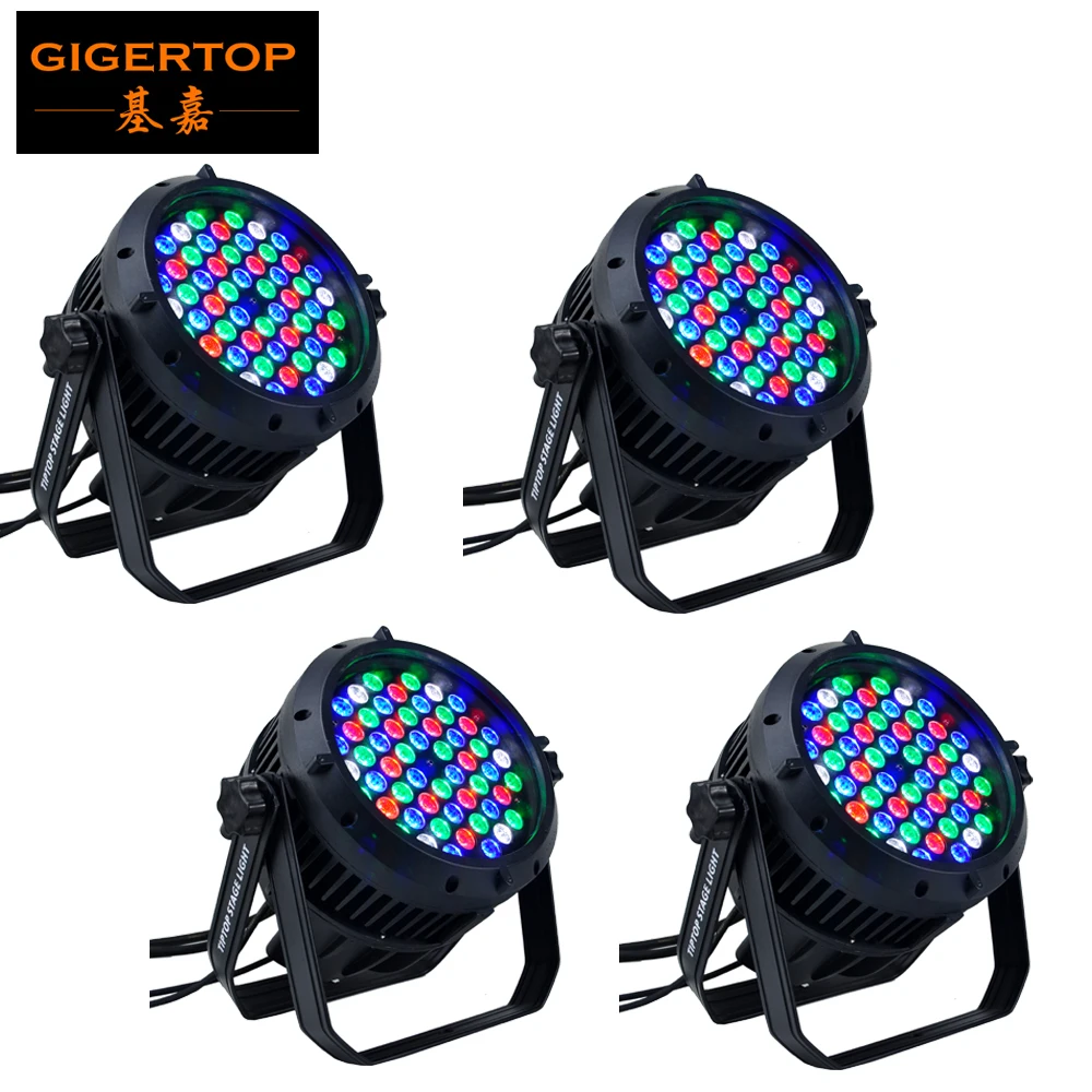 

4Pcs/Lot High Quality 54x3W RGBW Waterproof LED Par 64 Light,DMX 8Channels,Led Par Cans 54Pcs Waterproof IP 65 Rank Stage Light