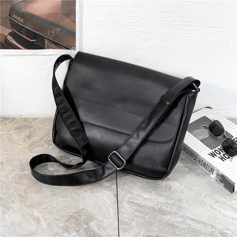 Xiao.p Fashion Men's High Quality Pu Leather Messenger Bag