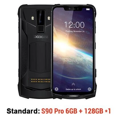 DOOGEE S90 Pro NFC IP68 shockproof Mobile Phone 6GB+128GB Android 9.0 5050mAh Helio P70 Octa Core 16MP+8MP 4G Rugged Smartphone - Цвет: Official standard