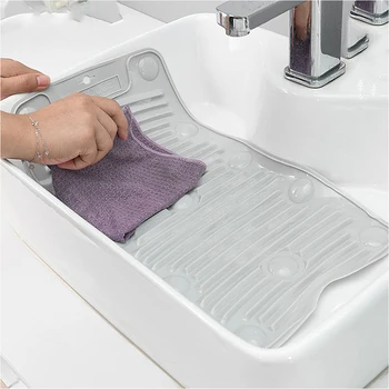 

Practical Laundry Tool easy to store Household Portable Folding Washboard Mini Silicone Anti-slip Laundry Mat Washing Board