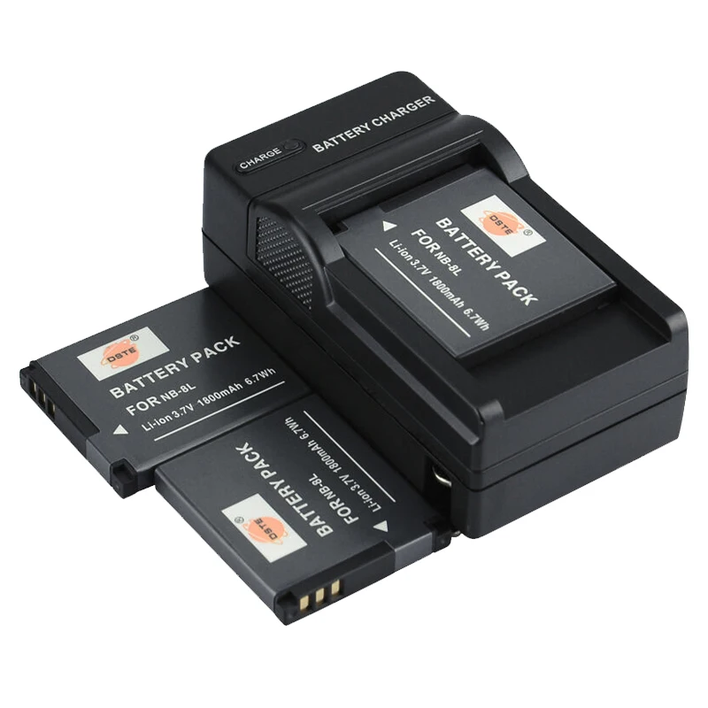 3 шт. 1800 мАч 3,7 V NB-8L NB8L DSTE батарея камеры DSLR DC Зарядное устройство зум-объектив для Canon PowerShot A3200 A2200 A3100 A3000 является A3001 является