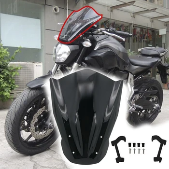 

Windshield Windscreen with Mounting Bracket For YAMAHA MT07 MT-07 MT 07 FZ-07 FZ07 FZ 07 2014-2017 Wind Deflectors Cover