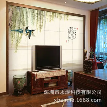 

Cool Wall Wallpaper Mural Chinese Style Willow and 3D TV Backdrop Wall Price
