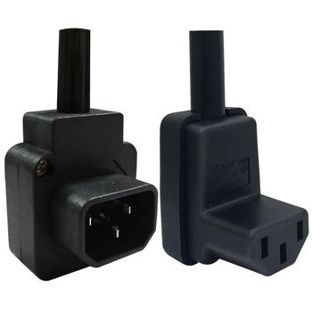 

250v 10a Elbow 90 IEC320 C13 C14 PDU UPS wired power outlet assemble install connector electric Panel Receptacle AC socket Plug