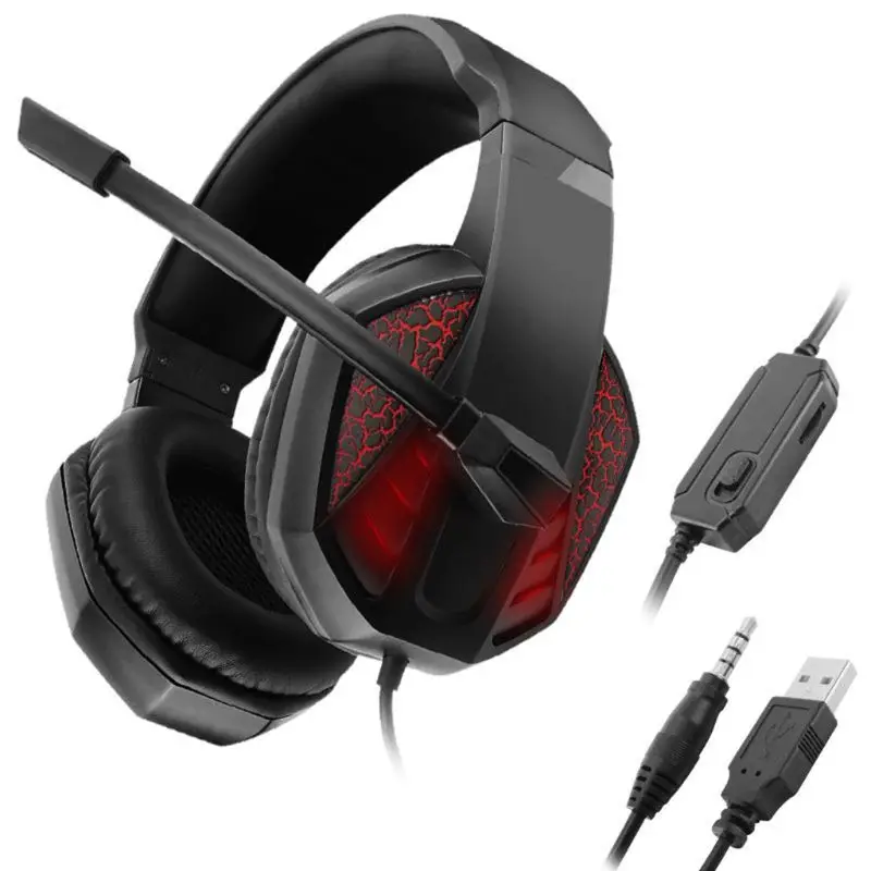 7100 Professional Gaming Headphones 3 5mm Wired Jack Stereo Headset For PUBG No Delay With Mic For Computer PS4 Earphone