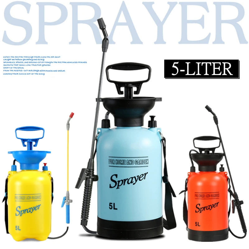 Air Pump 5L Knapsack Sprayer for Lawn Garden Disinfection Cleaning Sprayer, Gardening Irrigation Tool Hand Pressure Spray Bottle