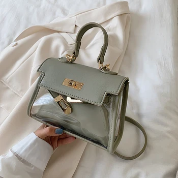 

FANTASY 2020 New Luxury PU Leather Transparent Handbags For Women Messenger Shoulder Bags Lady 4 colors Good Quality Trendy Bags