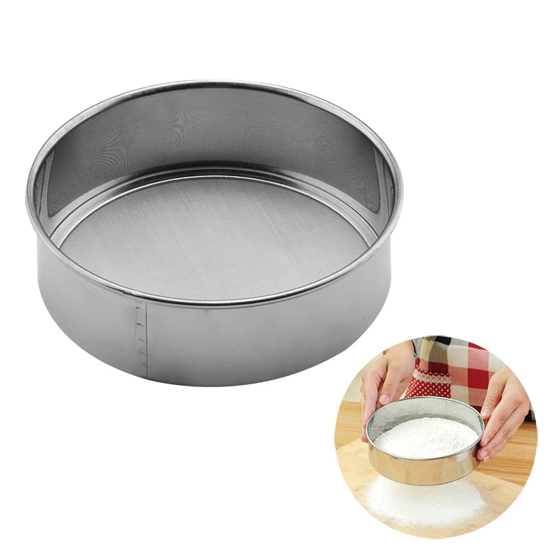 Stainless Steel 15cm Flour Sieve with 60 Mesh Sifting Screen Mesh Sugar