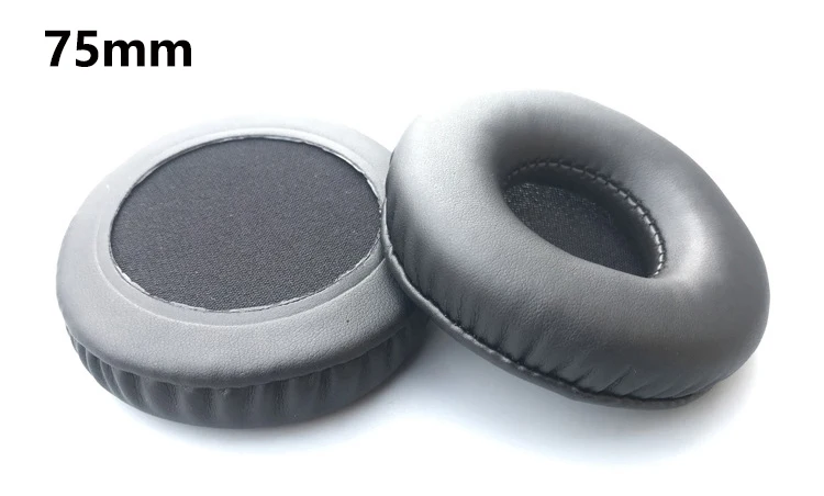 75mm black Мягкие ПУ амбушюры 45 мм-110 мм пены амбушюры 100 мм 110 мм подушки для sony для AKG для Sennheiser для Аш для Philips большие наушники - Цвет: 75mm black