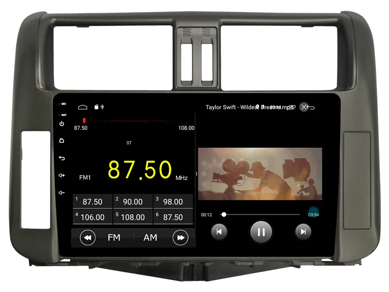 Автомобильный Android 9,0 плеер для Toyota LC PRADO 150 2013 магнитофон 4G Lte sim-карта радио с Bluetooth и GPS головное устройство 2.5D ips экран