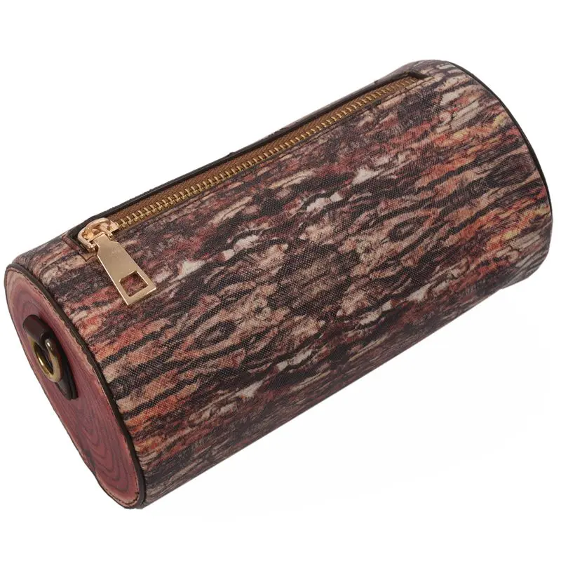 

Brown Tree Stump Shaped Chain Bag (Color: Brown Cross section)