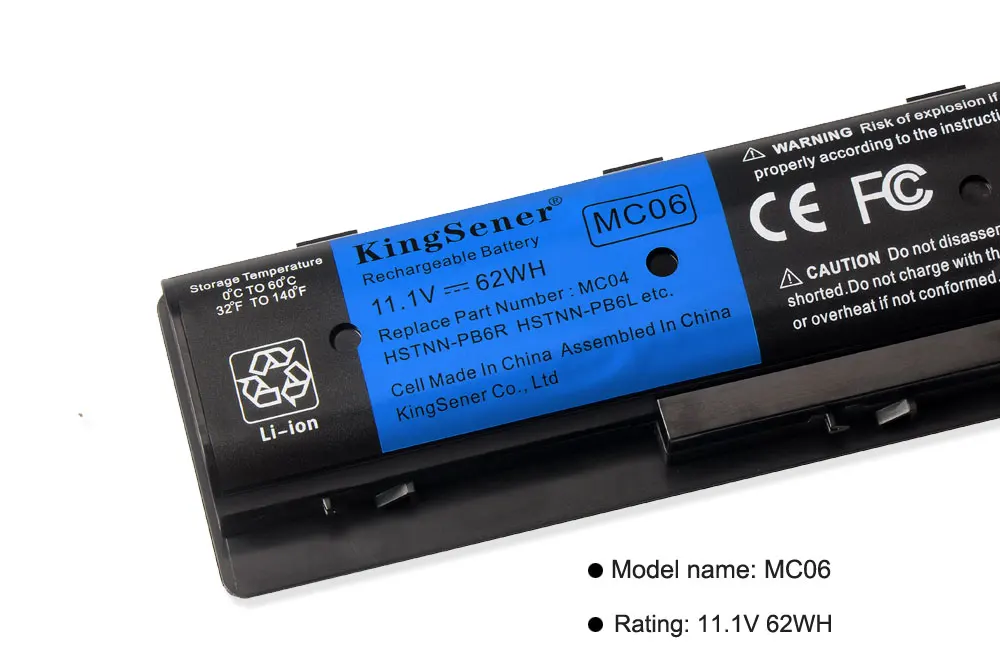 KingSener MC06 MC04 Аккумулятор для ноутбука HP ENVY 17t-n100 m7-n011dx 17t-n000 m7-n109dx HSTNN-PB6L HSTNN-PB6R 806953-851 11,1 V 62WH