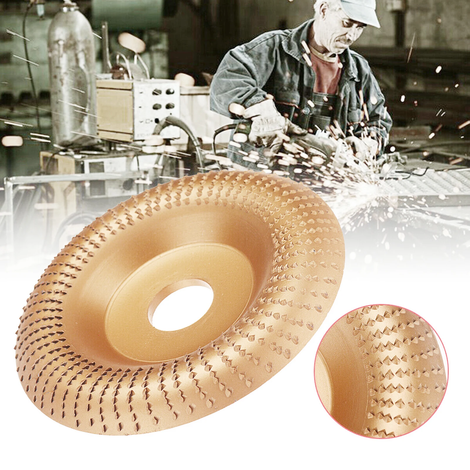 2Pcs 4'' Grinder Wheel Disc Wood Shaping Wheel Wood Grinding Disk for