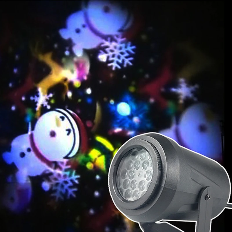 ZUCZUG рождественский лазерный проектор снежинка светильник прожектор с эффектом снегопада движущийся Снежный сад лазерный проектор лампа для новогодних вечерние украшения - Цвет: B