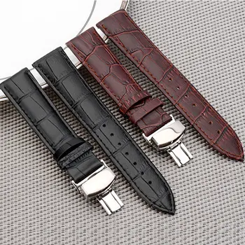 

Genuine Leather Watchband With Butterfly Clasp Bands Croco Grain Bracelet for Pulseira Watch sized in16 18 19 20 21 22 mm