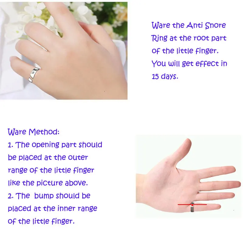 Anti Snore sleep Ring Magnetic Therapy Acupressure Treatment Against Snoring Device Snore stop Stopper Finger Ring Sleeping Aid 3