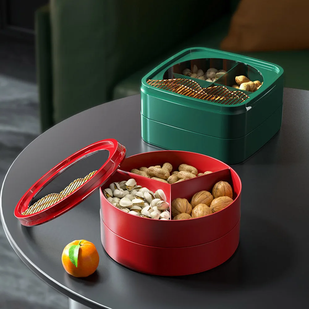 Compartment Food Storage Tray Dried Fruit Snack Plate Serving Platter