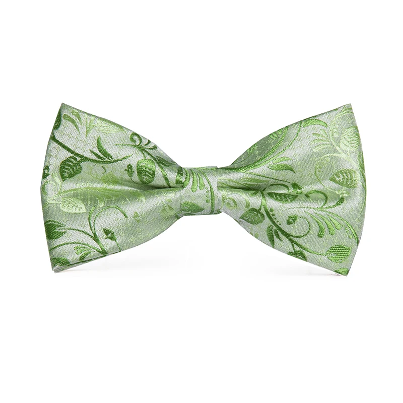 LH-515 Hi-Tie модный дизайнерский Apple Green галстук-бабочка для мужчин Классический Свадебный Цветочный галстук-бабочка с цветочным узором Hanky запонки набор галстуков