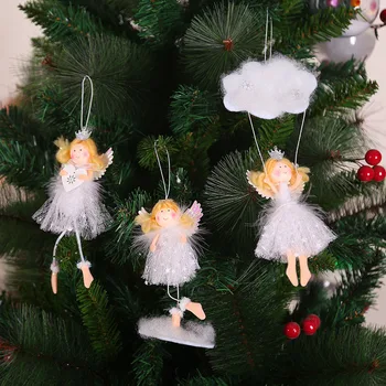

1Pcs Lovely Angel Girl Doll Christmas Ornaments Pendants Gift Xmas New Year Party Decor Supplies Home Window Decoration 62818