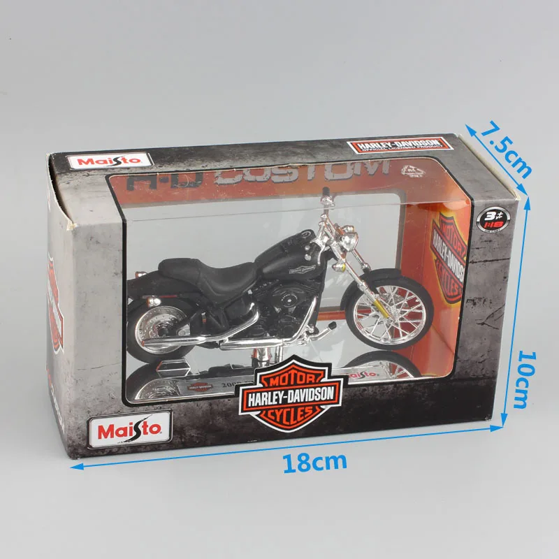 Детский 1:18 Модель Maisto 2008 FXSTB ночной поезд Низкий Райдер круизер мотор литья под давлением модель мотоциклетная игрушка сувенир коллекционная