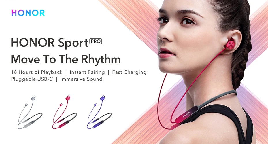 Huawei Honor xSport PRO Earphone Bluetooth Wireless Earphone Sport Running Wireless With Mic For Iphone Xiaomi Huawei HonorPhone (1)