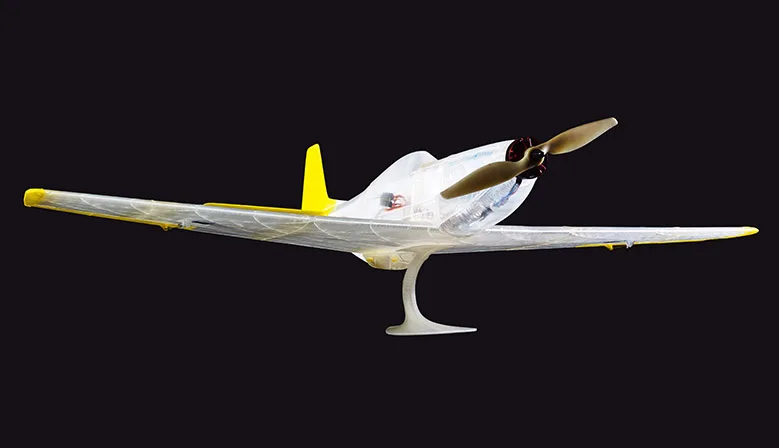 3D печатная P51-D модель самолета с фиксированным крылом