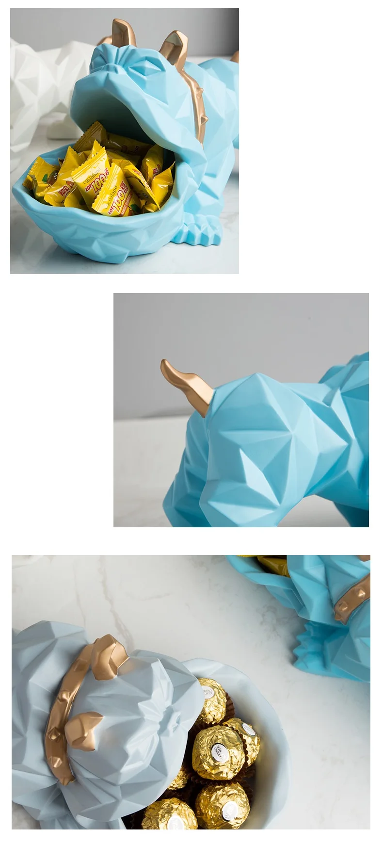 French Bulldog Bonbonniere Storage Box Home Decoration Modern Ornament Cute Animal Dog Sculpture