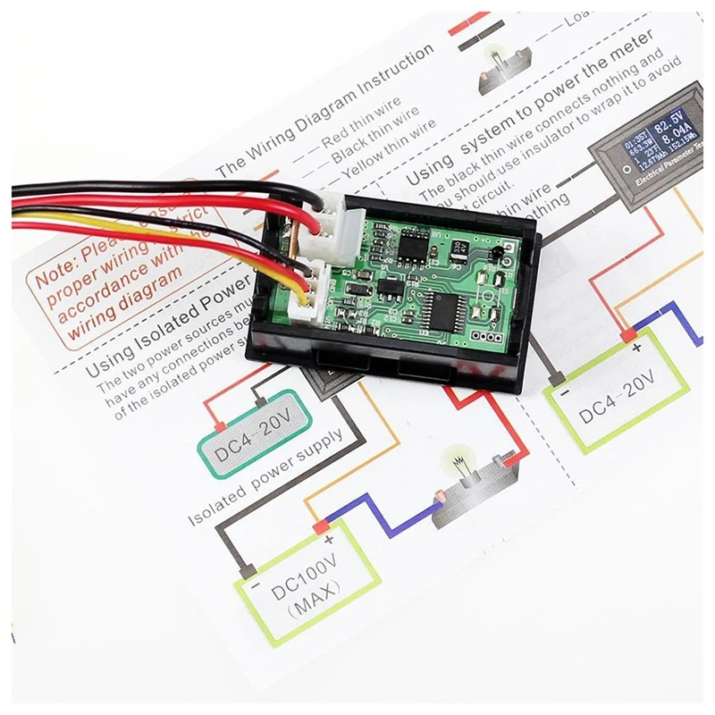 1 шт. 7в1 OLED Многофункциональный DC 100 в 10A Мини Цифровой тестер напряжения тока мощность энергии Ватт метр мультиметр Амперметр Вольтметр