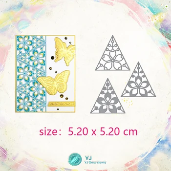 

YJ2020 new triangle flower greeting card gift metal cutting die DIY clip / photo album decoration embossed DIY paper card