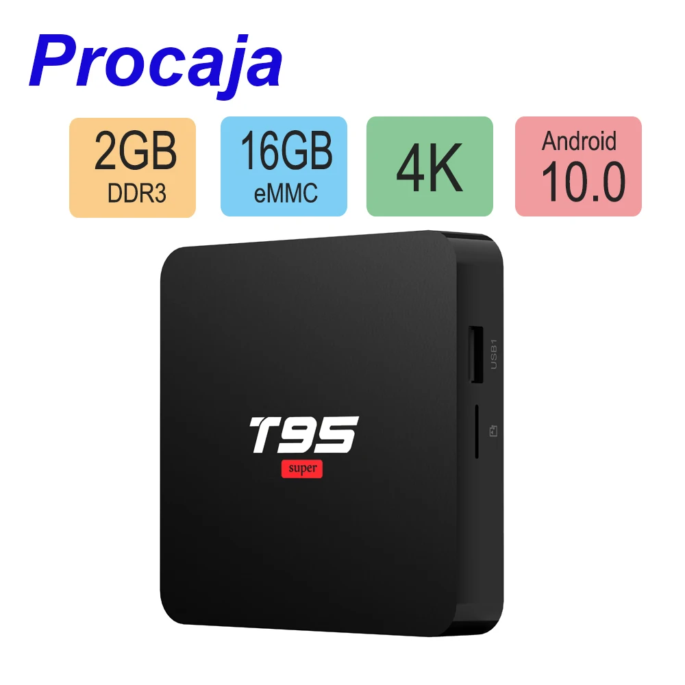 ТВ-приставка Procaja T95 Super Android 10 0 Smart TV Box T95Super BOX 2 Гб RAM 16 ROM H3 Quad Core 4K 4G Wifi телеприставка