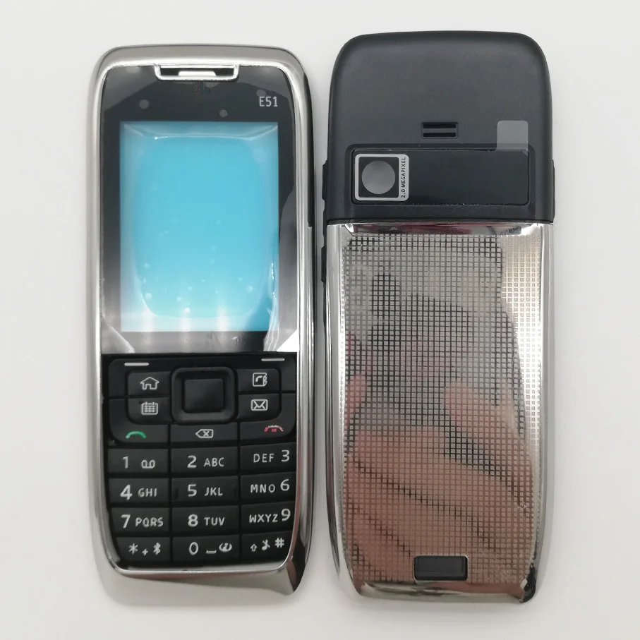 Чехол с полным корпусом для Nokia E51, передняя рамка+ средняя рамка+ крышка Baock+ английская/Русская/арабская клавиатура