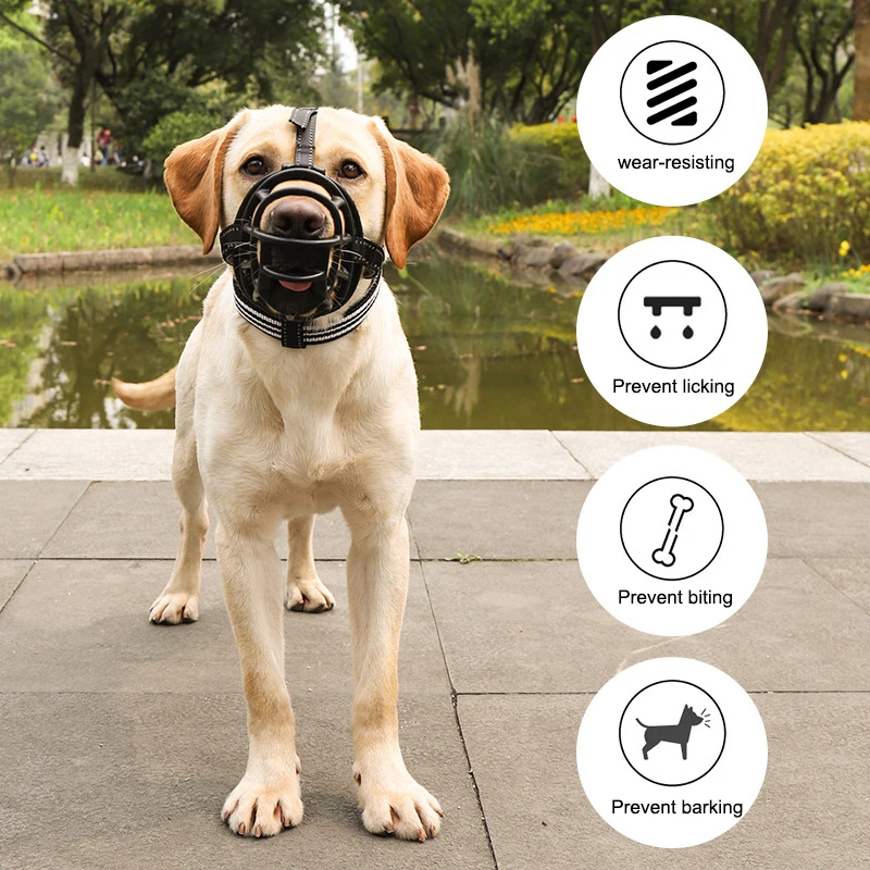 Dog Stop Barking Muzzle with Reflective Strip