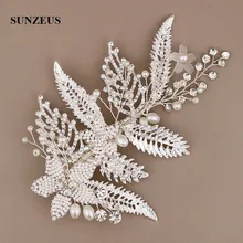 Свадебные аксессуары брошь из белого золота свадебные головные уборы ручной работы бисером цветы невесты Свадебные аксессуары SQ413