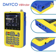 DMYCO V8 Finder DVB-S2 DVB-S FTA цифровой спутниковый SatFinder метр спутниковый искатель HD инструмент TFT lcd Sat Finder lnb измеритель сигнала