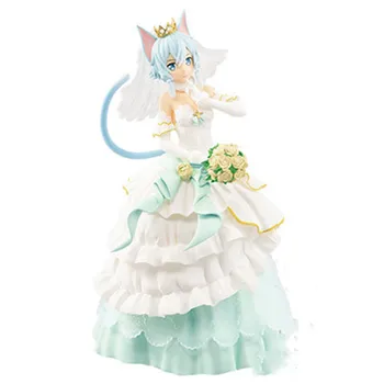 

10" Anime Sexy Figures Sword Art Online Asada Shino Alicization Wedding Dress Original PVC Action Figure Toy BOX 25CM X1454